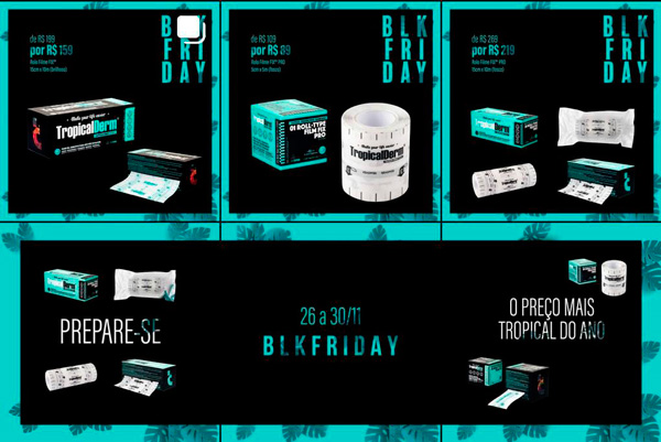 Campanha Tropical Derm de Black Friday com orientação criativa feita pela JoB para aumentar as vendas